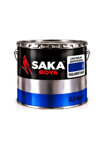 Saka Boya Lüks Parlak Sentetik Boya Parlamento Mavisi 2,5 Kg
