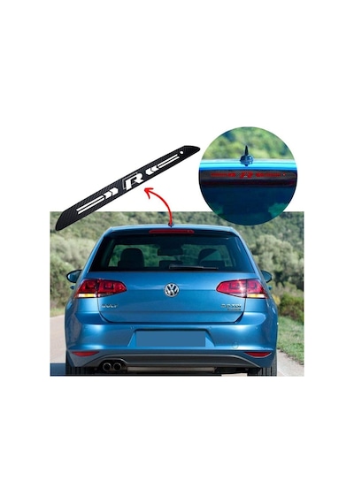 Vw Golf 7 R Style Karbon Arka Fren Lambası Sticker