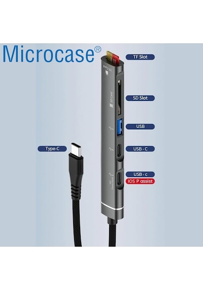 5in1 Usb 3.0 Type-c To Sd-tf Kart Okuyuculu Usb Çevirici Çoğaltıcı Hub - Al4613