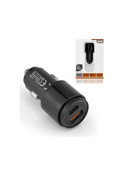 45w Pd Usb Oto Şarj Kafa Hızlı Şarj Çakmaklık Adaptörü, Usb-c Ve Usb-a Çıkışlı, İphone Ve Android Uyumlu Lisinya