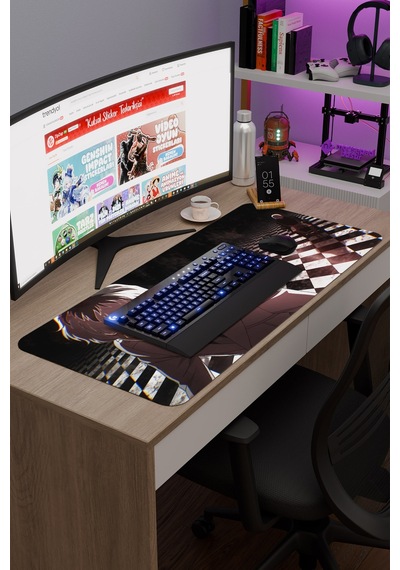Tokyo Ghoul Anime V3 - 90x40 Xxl Gaming Kauçuk Kaymaz Taban Mouse Pad Fare Altlığı