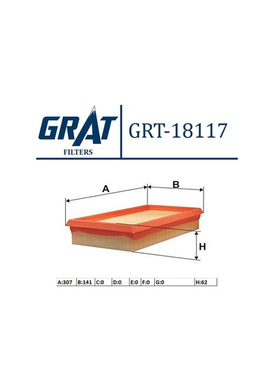 Hava Filtresi Grat 18117 Toyota Yaris