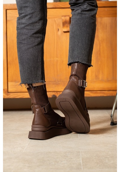 Dabab Shoes Katiana Kadın Kahve Lastik Detaylı Rahat Kalın Taban Triko Spor Bot Kahverengi Dabab Shoes Katiana Kadın Kahve Lastik Detaylı Rahat Kalın Taban Triko Spor Bot Kahverengi