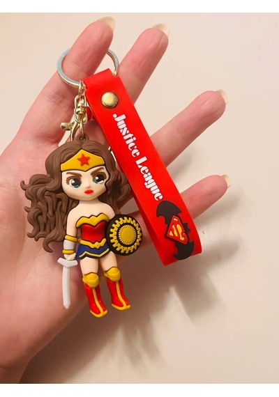 Wonder Woman 3d Silikon Anahtarlık Karakter Çanta & Araba Süsü