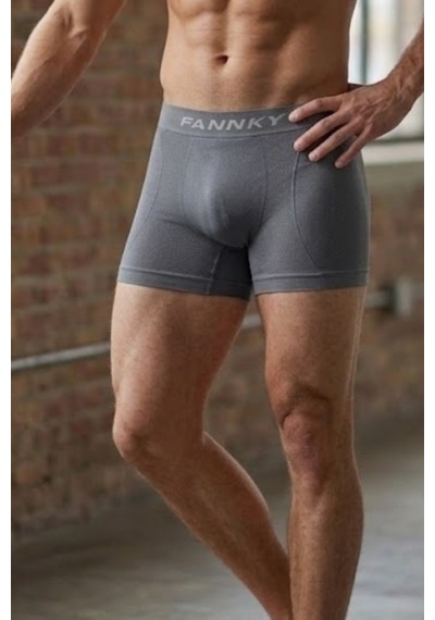Fit Women Erkek Trend Nefes Alan Relaxed Gri Boxer