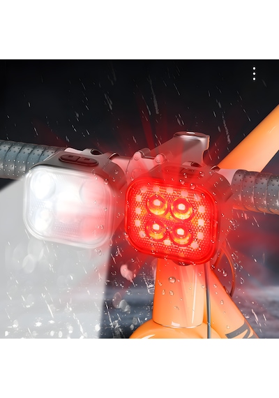 325 Usb Type-c Şarjlı Bisiklet Işığı 350mah, Suya Dayanıklı, Yüksek Parlaklık, Kolay Montaj Siyah