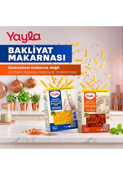 Yayla Glutensiz Bakliyat Makarnası Kırmızı Mercimek Kinoalı & Sebzeli 250 Gr