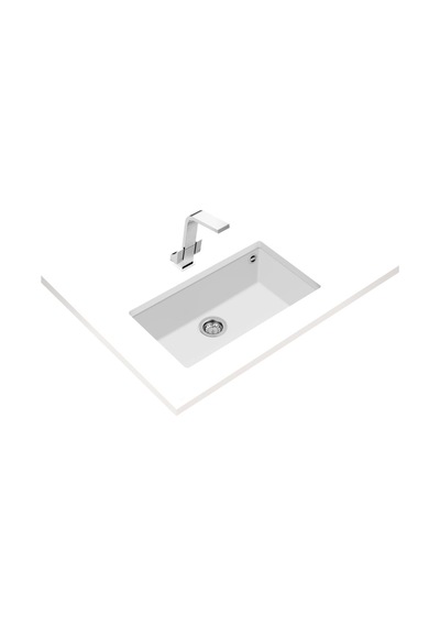 Teka Square 72.40 Tg Tezgah Altı Beyaz Granit Eviye