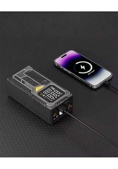 4000mah Ha Kompresörü Powerbank Özellikli Kompresör Araba Bisiklet Top Lastik Şişirme Pompası