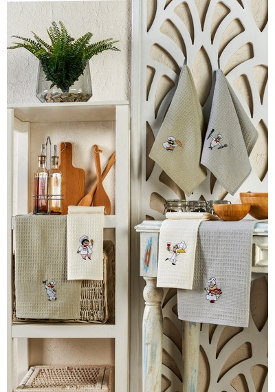 Formeya 6'lı Mutfak Kurulama Bezi Waffle Desen 40x60 Cm 6 Adet Gri