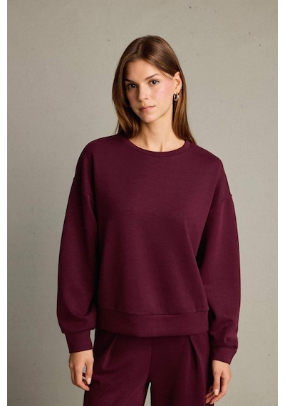 Defacto Bisiklet Yaka Modal Sweatshirt G2913ax25aubr115 Bordo