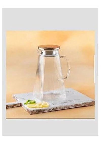 Acar Sürahi Metal Kapaklı Cam Sürahi 1800 Ml
