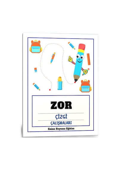 Okul Öncesi Zor Çizgi Çalışmaları Yaz Sil Kitabı