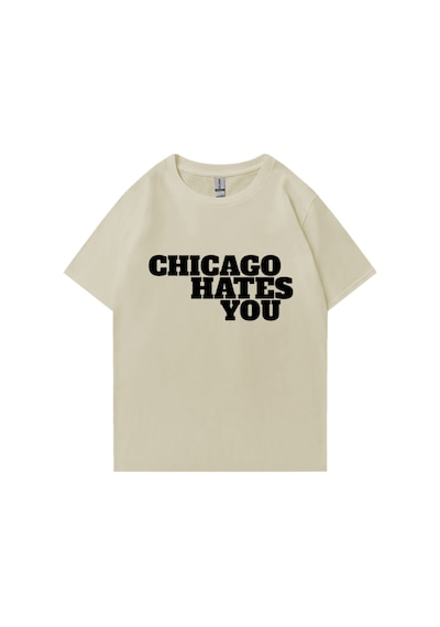 Flood Of Style Şef Keef Chicago Sen Hates Aynı Stil T-shirt Erkek Kadın Rap Moda Hip Hop Büyük Boy Stre Bej