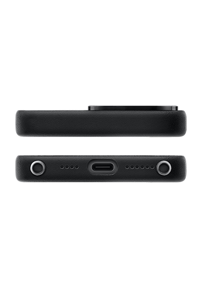 Apple Uyumlu iPhone 16 Pro Max Kılıf Magsafe Şarj Özellikli Standlı Suni Deri Pynana Dancing Circle Serisi Siyah