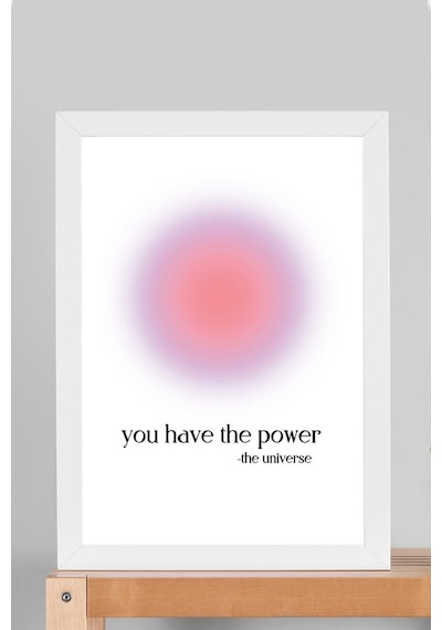 You Have The Power Çerçeveli Tablo Aura Enerji Renkleri - Güç Sende