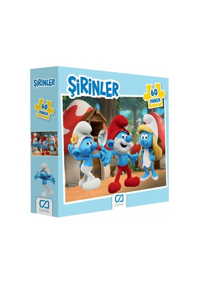 Şirinler 60 Parça 34x24cm Çocuk Puzzle Yapboz Serisi