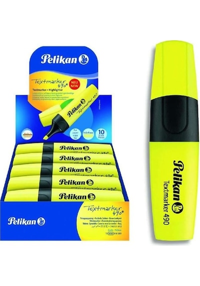 Pelikan Fosforlu Kalem 490 Neon Sarı 10'lu Paket Diğer
