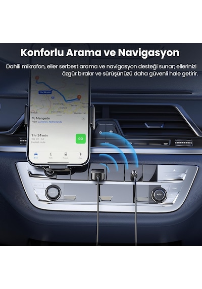 Bluetooth 5.4 Araç Aux Adaptörü, 3.5 Mm Jack Araç Ses Kiti