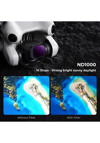 K&f Concept Mini 4 Pro Nd1000 Filtre Djı Mini 4 Pro İle Uyumlu, Çok Katmanlı Hd Optik Cam, Alüminyum Versiyon