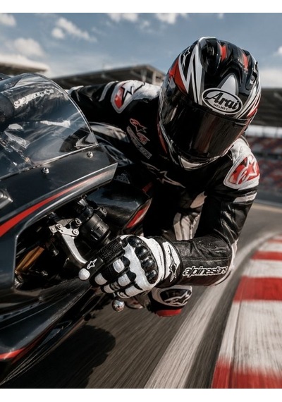 Gümrük Bey Alpinestars Smx-1 Air V2 Motosiklet Eldiveni L Beden Siyah/beyaz Korumalı Spor Eldiven