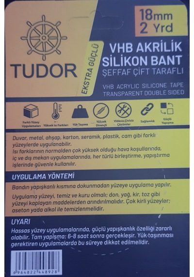 Çift Taraflı Akrilik Silikon Bant Şeffaf Ekstra Güçlü Yapışkanlı Su Geçirmez Çerçeve Tablo Bandı