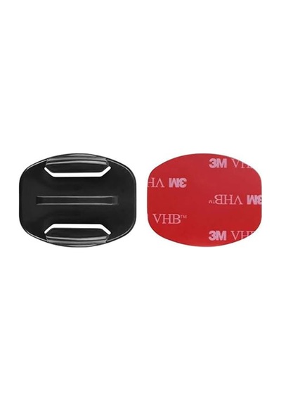 Gplus Bs01y 2 Parça Flat Zemin Düz Yüzey Aksiyon Kamera Uyumlu 3m Yapışkanlı Motor Kask Bağlantı Aparatı Siyah