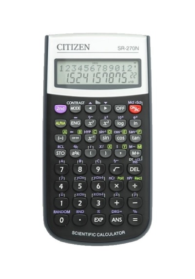 Citizen SR-270N 236 Bilimsel Fonksiyonlu 12 Hane Hesap Makinesi