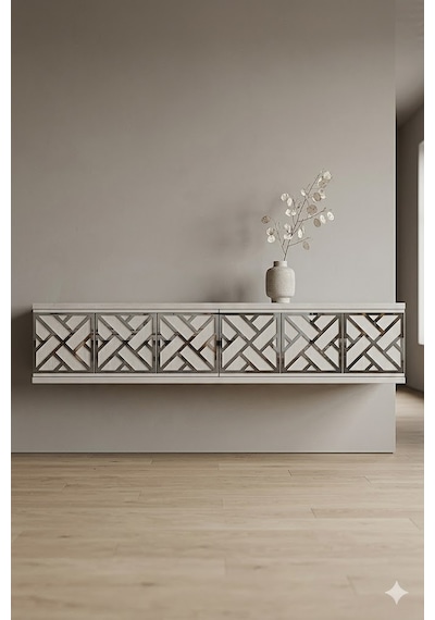 Tda1238bs Arex Duvara Montaj Tv Sehpası Beyaz-silver 120cm