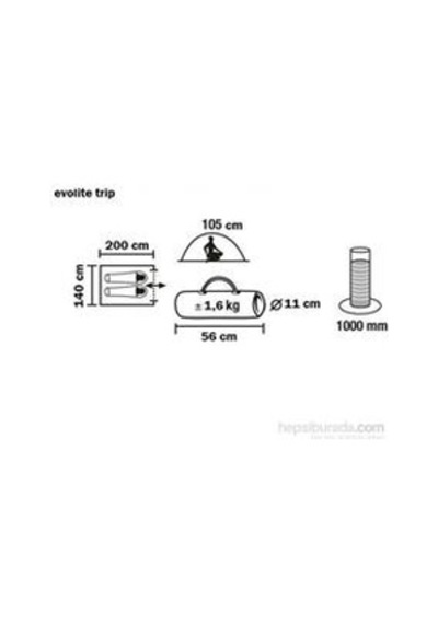 Evolite Trip Mono Dome 2 Kişilik Çadır E-9208 Yeşil