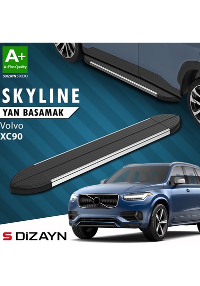 S-dizayn Volvo Xc90 2 Skyline Krom Yan Basamak 193 Cm 2015-2019 A+ Kalite