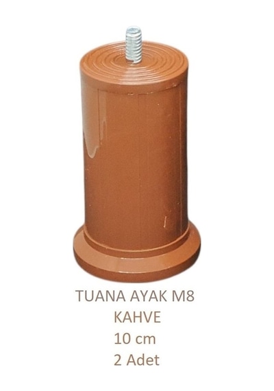Tuana Ayak 10 cm M8 Cıvatalı Kahve (2 Adet)