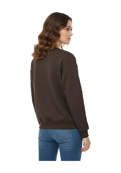 Baglan Kadın Spor Sıfıryaka Sweatshirt Bgl-st05061 Kahverengi