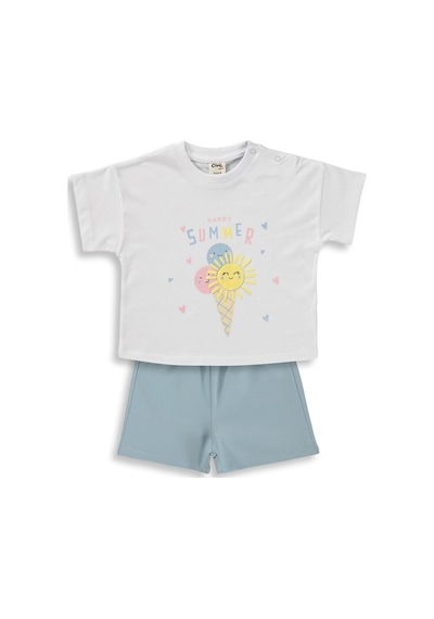 Civil Baby Dondurma Baskılı 6-18 Ay Takım - Mavi