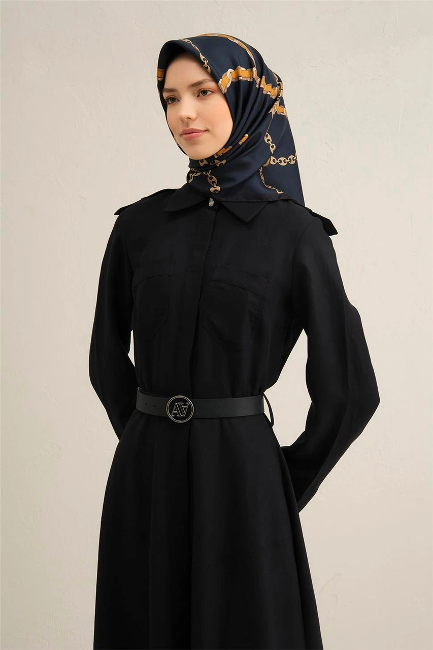 Armine Klasik Desenli Saf İpek Twill Eşarp 9346d 52 Laciver
