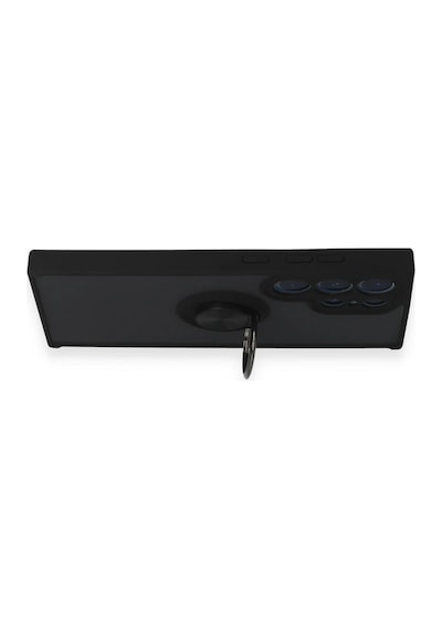 Newface - 689 - Samsung Galaxy Uyumlu S24 Ultra Kılıf Montreal Yüzüklü Silikon Kapak - Csmo-tex - - Lacivert