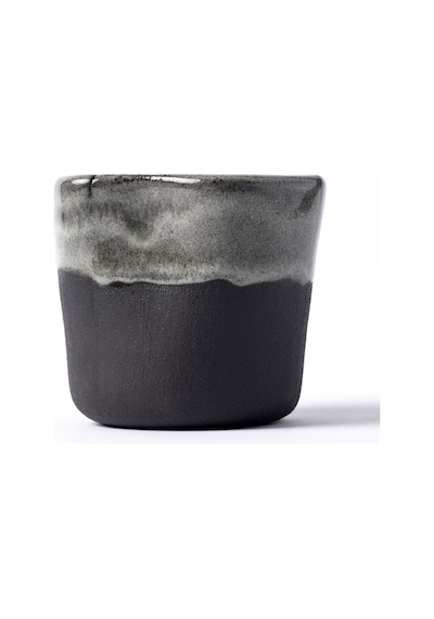 Must Siyah Beyaz Stoneware El Yapımı Mug Fincan 2li Set 8634