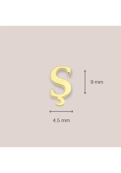 Goldkupe 14 Ayar Altın Ş Harf Küpe 0,46 Gr-1378