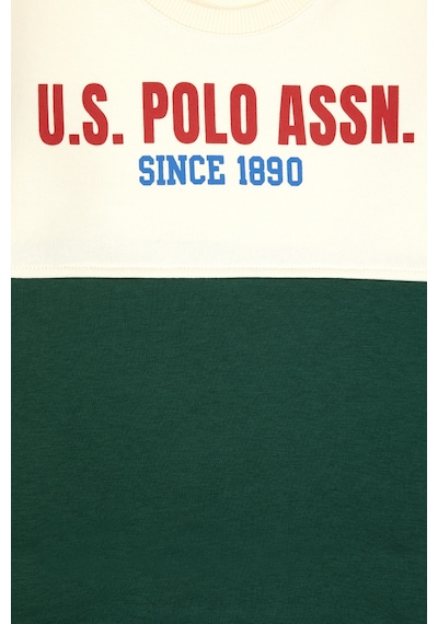 U.S. Polo Assn. Erkek Çocuk Koyu Yeşil Bisiklet Yaka Sweatshirt 50316494-VR079