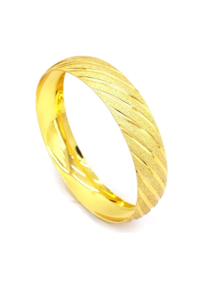 Altın Kaplama Yan Çizgili Bilezik 1.5 Cm Blz-3045 Altın