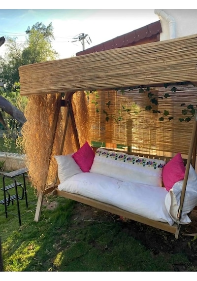 1x5 Metre Kamış Hasır Çit - Bahçe Balkon Gizlilik Örtüsü Güneşlik Ve Rüzgar Kesici