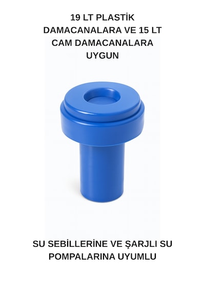 Damacana Yaylı Sebil Kapağı Sızıntı Önleyici, Şarjlı Su Pompasına Ve Su Sebiline Uyumlu Kapak Mavi