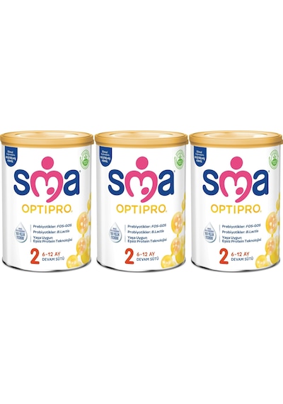 Sma Optipro 800gr No:2 Devam Sütü 6-12 Ay 3 Lü Set