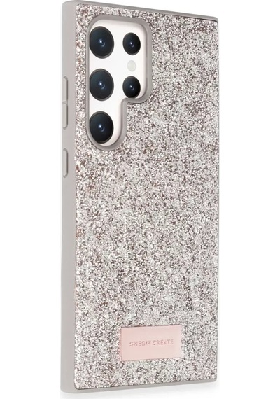 Onegif Samsung Galaxy S23 Ultra Bright Simli Kapak - Gold Altın