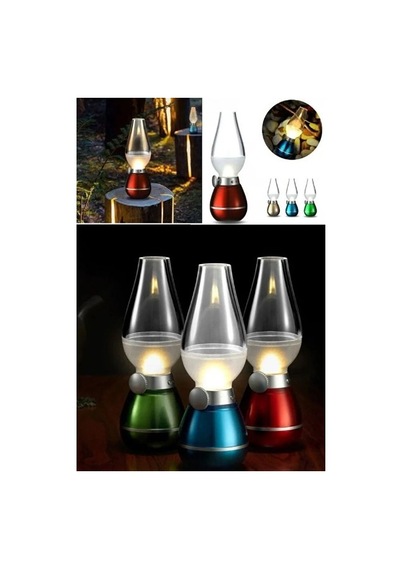 Retro Gaz Lambası Tasarımlı Led Lamba Aksesuar Modern Aydınlatma Çok Renkli