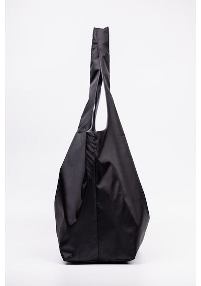 Fabric Craft Bag Omuz Çantası Siyah 50x60 Cm Katlanabilir Büyük Boy Paraşüt Kumaş Hafif Günlük Tote Siyah - Mavi