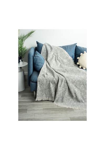 Çok Amaçlı Pamuklu Örtü- Kanepe-koltuk Şalı-koltuk Örtüsü 170x220-1084 Açik Gri