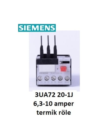 SIEMENS 3UA72 20-1J 6,3-10 Amper TERMİK RÖLE