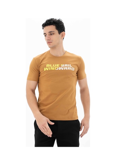AR-MA Arma Erkek Slim Fit Bisiklet Yaka Tişört Y25344452401 Kahverengi