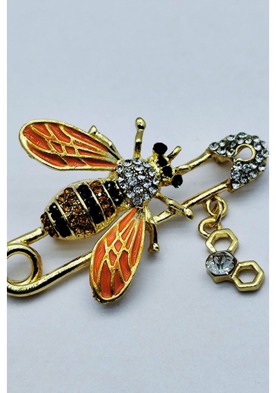 Zarif Arı Broş Çok Renkli